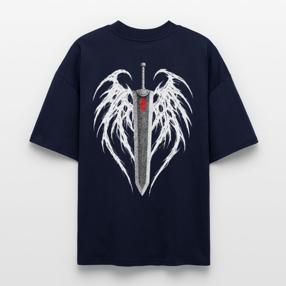 Berserk T-Shirt Dragon Slayer mit großem Rückenprint schwarz oversize Ryukai
Anime Streetwear T-Shirt inspiriert von Berserk Dragon Slayer Ryukai
Schwarzer Oversized Tee Berserk Dragon Slayer Design Rückseite