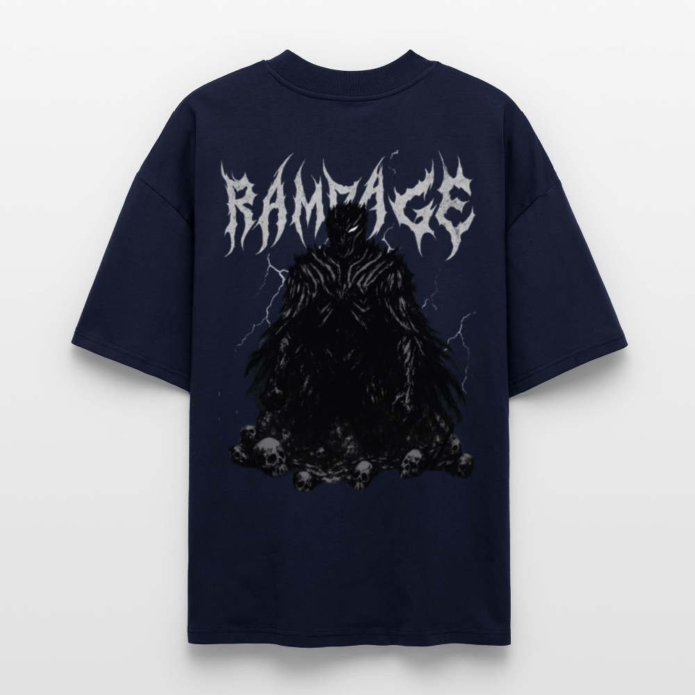 Berserk Dark Knight T-Shirt Rampage Rückenprint schwarz oversize Ryukai
Oversized Anime Shirt inspiriert von Berserk Guts Ryukai
Schwarzes Berserk T-Shirt mit großem Motiv Dark Knight Ryukai