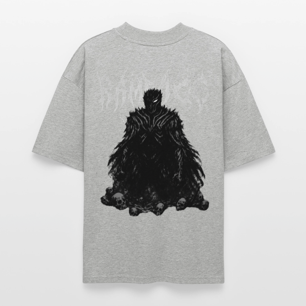 Berserk Dark Knight T-Shirt Rampage Rückenprint schwarz oversize Ryukai
Oversized Anime Shirt inspiriert von Berserk Guts Ryukai
Schwarzes Berserk T-Shirt mit großem Motiv Dark Knight Ryukai