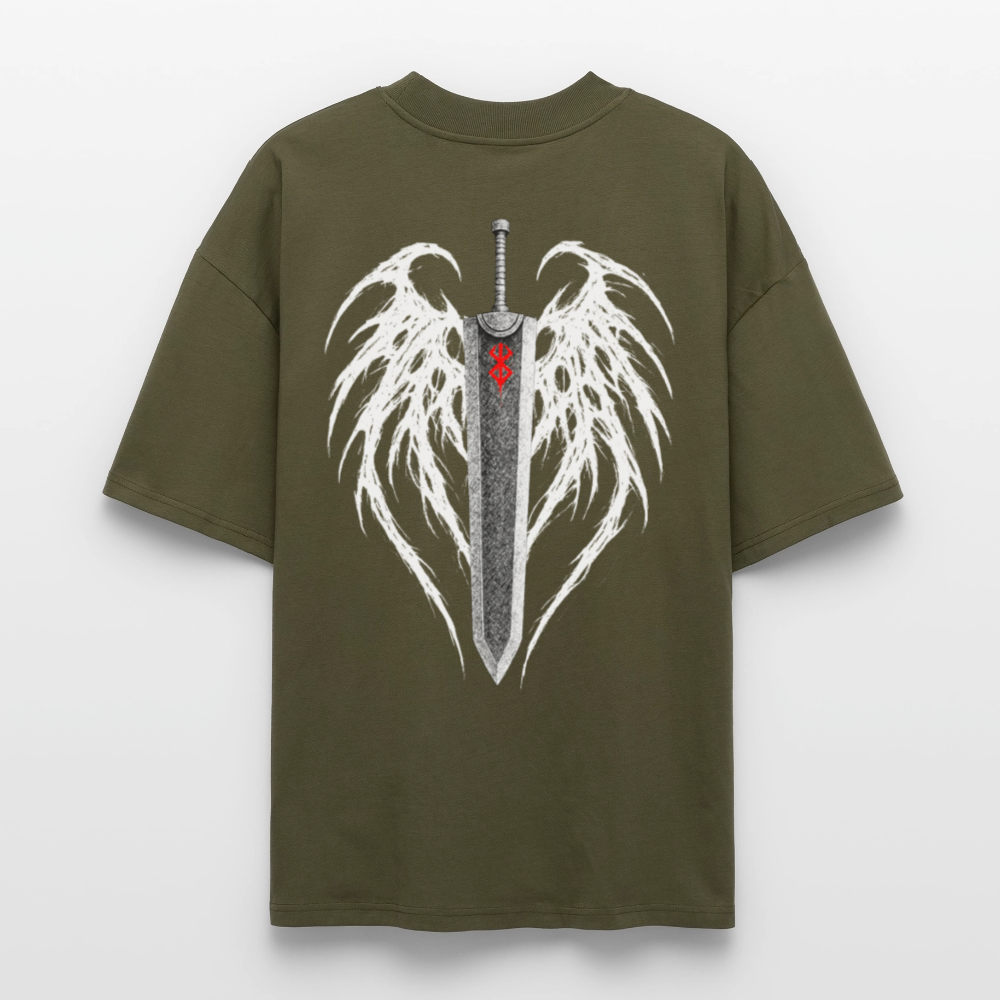 Berserk T-Shirt Dragon Slayer mit großem Rückenprint schwarz oversize Ryukai
Anime Streetwear T-Shirt inspiriert von Berserk Dragon Slayer Ryukai
Schwarzer Oversized Tee Berserk Dragon Slayer Design Rückseite