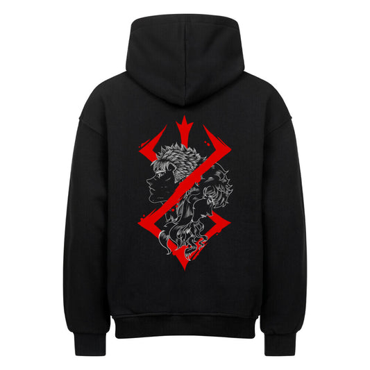 Berserk Hoodie Blood Crest mit rotem Symbol Rückenprint schwarz oversize Ryukai

Dark Fantasy Hoodie inspiriert von Berserk Blood Crest Ryukai

Oversized Berserk Hoodie schwarzer Stoff rotes Logo Ryukai